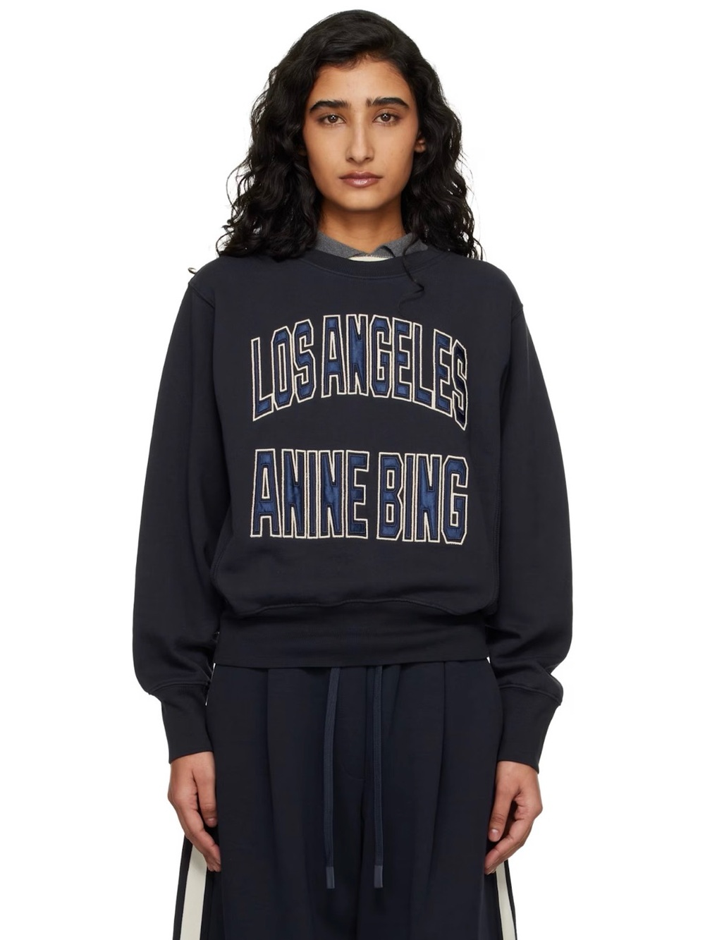 ANINE BING
Navy Harry Shrunken Sweatshirt | NWT